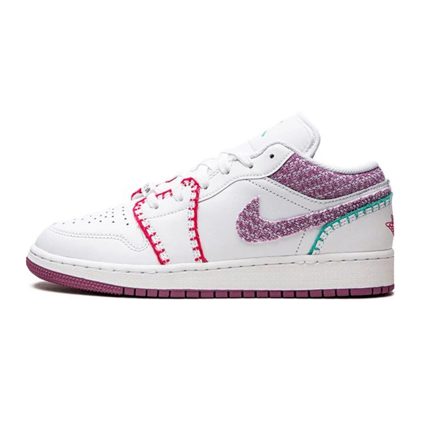 Jordan 1 Low White Light Bordeaux (GS)